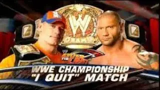 John Cena vs Batista For The WWE Championship In A Last Man Standing Match