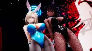 【MMD ブルーアーカイブ Blue Archive 4k 60FPS R-18】Asuna x Karin - New Thang  #bluearchive #mmd #karin #asuna