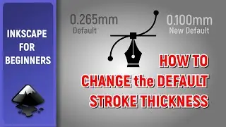 How to set the default stroke thickness in Inkscape. Tutorial for beginners