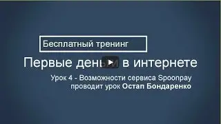 4 урок - Возможности сервиса Spoonpay