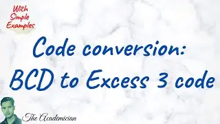 [COA 22] Code conversion: BCD to Excess 3 code