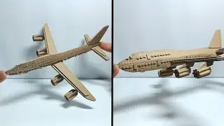 how to make a Aircraft boeing 747 model in cardboard