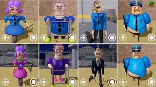 Playing As All MORPHS in Barry's Prison Run - Mr Funny Dummy, Grumpy Gran, Papa, Siren Roblox