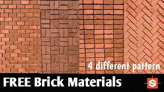 Free Brick Material | Set of four PBR Brick textures available for free | Brick material showcase