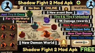 Shadow Fight 2 Mod Apk || Tire 5 & 6 Demon World & Void World Unlocked !!!!