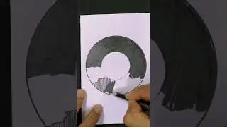 ✅ How to Draw a Landscape in PENCIL black and white ⭐ Drawings of Landscapes in pencil 🔴