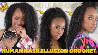 😍GIRL! Let's Get Into These 4A Human Hair NO LEAVE-OUT Illusion Crochet Braids | MARY K. BELLA