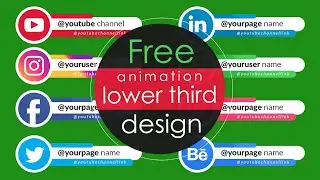 Social Media Lower Thirds Animation | Free Social Media Lower Third Templates for Adobe Photoshop
