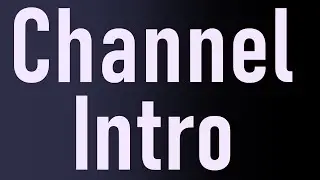 YouTube Channel Intro || 