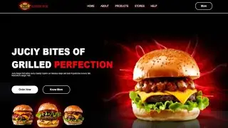How to Create Burger Website Using HTML & CSS | Fast Code