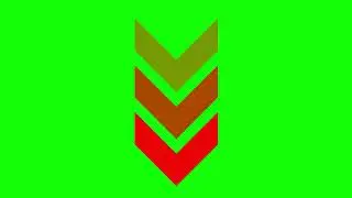 Red Pointing Arrow Animation Green and Black Screen I No Copyright