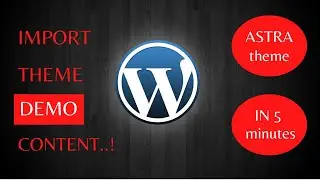 how to import demo content in wordpress | one click demo import | Wordpress basics