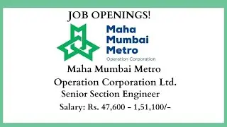 Mumbai Metro Junior Engineer Recruitment 2021 |  मुंबई मेट्रो रेल कॉर्पोरेशन लिमिटेड भरती २०२१