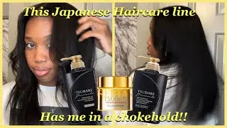 Tsubaki Haircare Washday Review. Japanese Hair products have me in a chokehold!!!