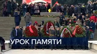 Часы и начало программы Время (Первый канал, 27.01.2020)