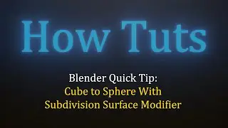 Cube to Sphere Using Subdivision Surface Modifier Blender Quick Tutorial