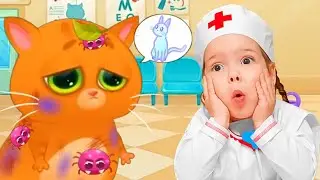 Котик Bubbu заболел и попал в Больницу | Настя опять играет в доктора и лечит котика Бубу