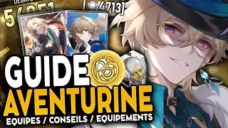 MEILLEURS BOUCLIERS ! Guide Aventurine : Teams, Reliques & Cones de Lumière | Honkai Star Rail