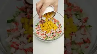 💥КРАБОВЫЙ САЛАТ С КУКУРУЗОЙ И ОГУРЦОМ💥