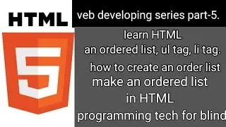 web developing series part-5. learn HTML unordered list, how to create unordered list. #5