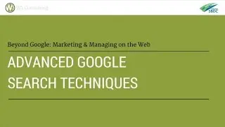 Advanced Google Search Techniques