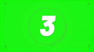 3 Seconds Countdown with Visual Effects and Sound Design - Green Screen 4K High Quality