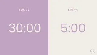 30/5 Pomodoro Timer | 3 x 30 min | Focus | Study | Reflection | Productivity