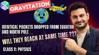 Identical packets are dropped from two aeroplanes, one above the equator and other above the north..