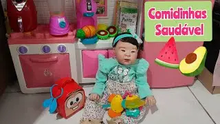 Arrumando a Lancheira  Saudável da Bebê Reborn Zoe+Comidinhas de bonecas