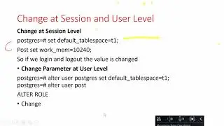 PostgreSQL DBA Change of Parameters - Configuration