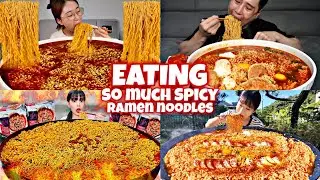 Mukbangers Inhaling SPICIEST Ramen Noodles PART 2 🍜🌶️🔥🥵