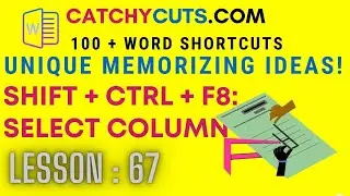 Word: How to Select Column with Shift + Ctrl + F8 and Memorize the keyboard Shortcut Easily !?