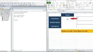 How to Link textbox contents to a specific cell in Excel.