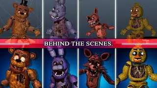 FNAF AR Deathscreen (corpse) Animatronics - Jumpscare & Workshop animations
