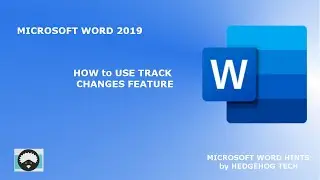 MS Word 2019-How to Use Track Changes Feature