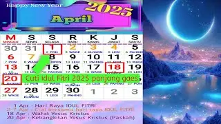 KALENDER 2025 Wow 😃 Ada 27 Hari Libur dan Cuti Bersama, Kalender 2025 Lengkap