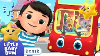 Hjulene på bussen | Little Baby Bum Dansk - Børnesange og tegnefilm | Moonbug Børn Dansk