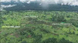 Kathan Mishmi Land encroached by Chakmas, see the drone footage. 23/07/2024