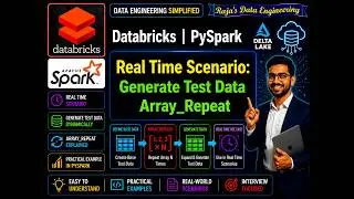 99. Databricks | Pyspark | Real Time Use Case: Generate Test Data - Array_Repeat()