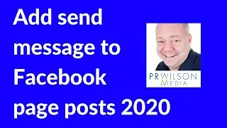 How to add  send message to Facebook page posts 2020