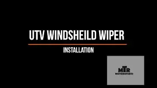 UTV Windshield Wiper Motor Install