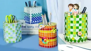DIY Mosaic Resin Diamond Sticker Pen Holder