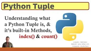 Python Tuples & Supported Methods - index() count()