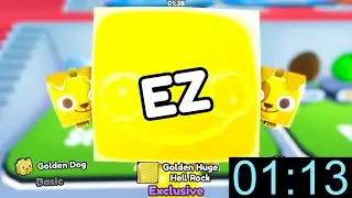 Pet Simulator X / Hatching Huge Hell Rock Any% speedrun (1:13)