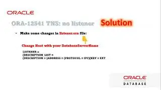 ORA 12541: TNS:  no listener || Oracle