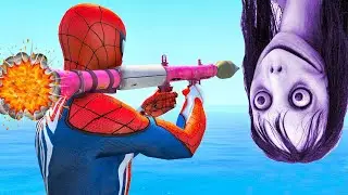 GTA 5 Water Ragdolls SPIDERMAN VS MOMO (GTA 5 Superhero Battle, Euphoria Physics, Jumps & Fails)