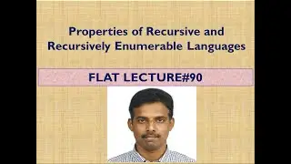 Properties of Recursive and Recursively Enumerable Languages-LECT-90