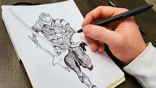 Live Sketchbook Drawing Ep.2 (no-talking/lo-fi/jazzy music)🎵