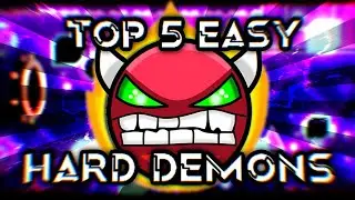 😈¡Te reto a pasar! LOS 5 HARD DEMONS más fáciles en Geometry Dash | ItzGGerard⭐(ep.1)