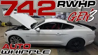 2019 Mustang GT 740+ RWHP automatic  (Whipple Supercharger 11.7 psi) SP Headers, 3.75 pulley, DYNO